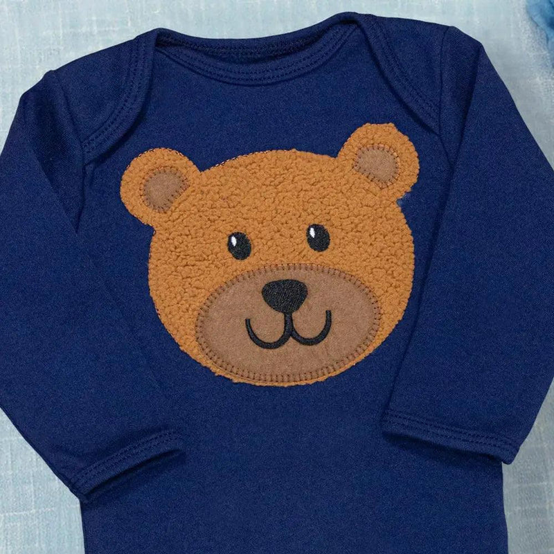 3D Embroidery Long Sleeve Baby Body Up to 12 Months