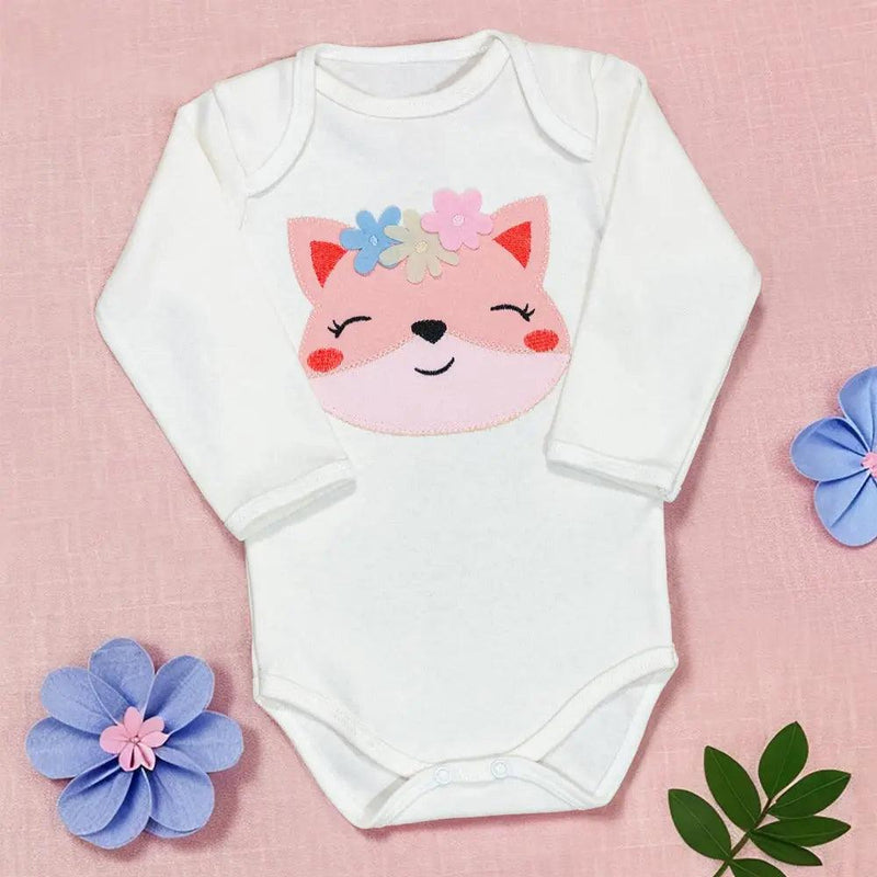 3D Embroidery Long Sleeve Baby Body Up to 12 Months