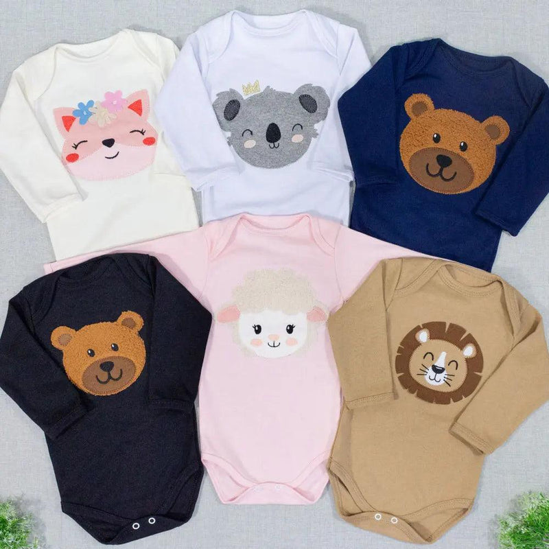 3D Embroidery Long Sleeve Baby Body Up to 12 Months