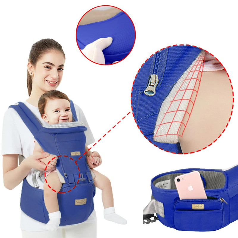 Canguru Ergonômico 3 em 1 para Bebê com Tecido Sombrinha (0-3 Meses, Até 10kg)