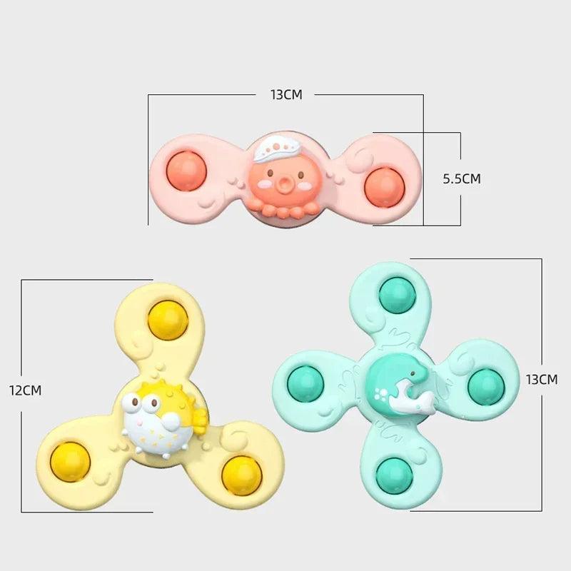 Brinquedo de Banho com Ventosa – Roda Giratória Divertida para Crianças